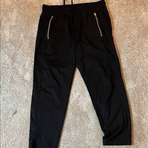 Athleta Black Jogger Pants with Zippered Pockets